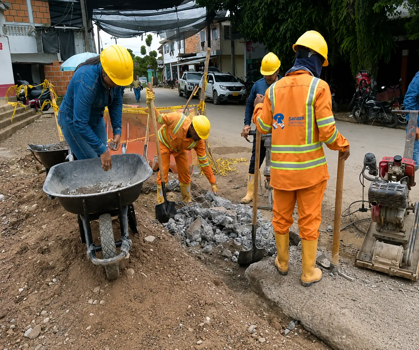 Fundición de las losas de concreto