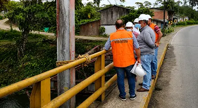 Estructura del puente antes del desmonte